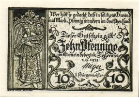 Német Birodalom/Weimari Köztársaság/Tegernsee 1921. 10Pf + 20Pf + 30Pf + 40Pf összesen:4klf db, teljes sor T:I