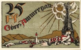 Német Birodalom/Weimari Köztársaság/Oberammergau 1921. 25Pf + 50Pf + 75Pf összesen:3klf db, teljes sor T:I