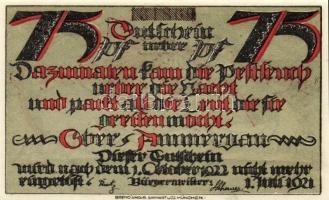 Német Birodalom/Weimari Köztársaság/Oberammergau 1921. 25Pf + 50Pf + 75Pf összesen:3klf db, teljes s...