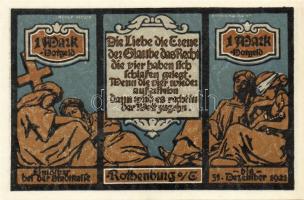 Német Birodalom/Weimari Köztársaság/Rhotenburg 1921. 1M(5x) összesen:5klf db, teljes sor T:I