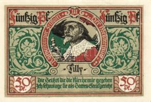 Német Birodalom/Weimari Köztársaság/Rhotenburg 1921. 50Pf(6x) összesen:6klf db, teljes sor T:I