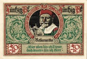 Német Birodalom/Weimari Köztársaság/Rhotenburg 1921. 50Pf(6x) összesen:6klf db, teljes sor T:I