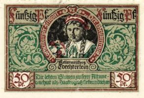 Német Birodalom/Weimari Köztársaság/Rhotenburg 1921. 50Pf(6x) összesen:6klf db, teljes sor T:I