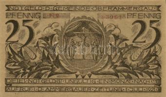 Német Birodalom/Weimari Köztársaság/Oberammergau 1921. 25Pf + 50Pf + 75Pf összesen:3klf db, teljes sor T:I