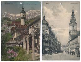 31 db RÉGI osztrák városképes lap, lyukasztottak / 31 pre-1945 Austrian town-view postcards with pun...