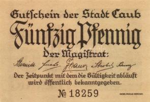 Német Birodalom/Weimari Köztársaság/Caub D.N. 10Pf + 20Pf + 25Pf + 50Pf összesen:4klf db, teljes sor T:I