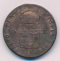 1849NB 3kr Cu T:3 patina, ph. Adamo B2