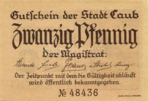 Német Birodalom/Weimari Köztársaság/Caub D.N. 10Pf + 20Pf + 25Pf + 50Pf összesen:4klf db, teljes sor...