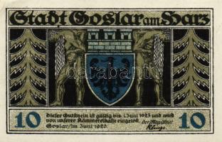 Német Birodalom/Weimari Köztársaság/Goslar 1920. 10Pf + 25Pf + 50Pf összesen:3klf db, teljes sor T:I-