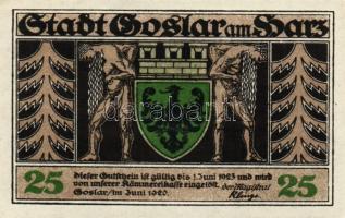 Német Birodalom/Weimari Köztársaság/Goslar 1920. 10Pf + 25Pf + 50Pf összesen:3klf db, teljes sor T:I...