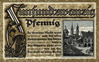 Német Birodalom/Weimari Köztársaság/Goslar 1920. 10Pf + 25Pf + 50Pf összesen:3klf db, teljes sor T:I...