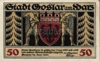 Német Birodalom/Weimari Köztársaság/Goslar 1920. 10Pf + 25Pf + 50Pf összesen:3klf db, teljes sor T:I...