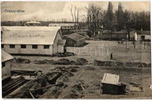 1918 Örkénytábor (Táborfalva), K.u.K. barakkok (gyűrődés / crease)