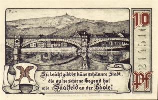 Német Birodalom/Weimari Köztársaság/Saalfeld 1921. 10Pf + 25Pf + 50Pf összesen:3klf db, teljes sor T...