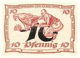 Német Birodalom/Weimari Köztársaság/Arnstadt 1921. 10Pf(6x) összesen:6klf db, teljes sor T:I