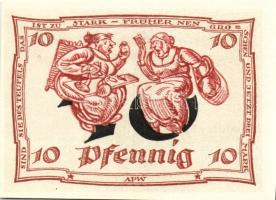 Német Birodalom/Weimari Köztársaság/Arnstadt 1921. 10Pf(6x) összesen:6klf db, teljes sor T:I