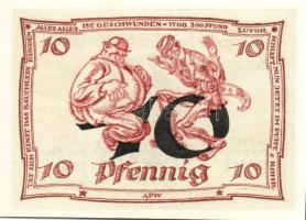 Német Birodalom/Weimari Köztársaság/Arnstadt 1921. 10Pf(6x) összesen:6klf db, teljes sor T:I