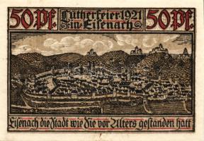 Német Birodalom/Weimari Köztársaság/Eisenach 1921. 50Pf(6x) összesen:6klf db, teljes sor T:I