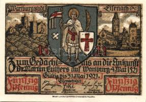 Német Birodalom/Weimari Köztársaság/Eisenach 1921. 50Pf(6x) összesen:6klf db, teljes sor T:I