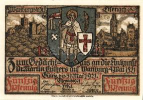 Német Birodalom/Weimari Köztársaság/Eisenach 1921. 50Pf(6x) összesen:6klf db, teljes sor T:I