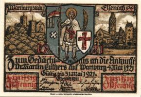 Német Birodalom/Weimari Köztársaság/Eisenach 1921. 50Pf(6x) összesen:6klf db, teljes sor T:I