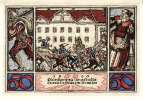 Német Birodalom/Weimari Köztársaság/Arnstadt 1921. 50Pf(6x) összesen:6klf db, teljes sor T:I