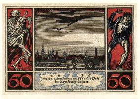 Német Birodalom/Weimari Köztársaság/Arnstadt 1921. 50Pf(6x) összesen:6klf db, teljes sor T:I