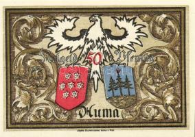 Német Birodalom/Weimari Köztársaság/Auma 1921. 50Pf(6x) összesen:6klf db, teljes sor T:I