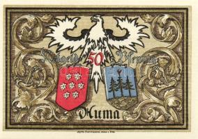 Német Birodalom/Weimari Köztársaság/Auma 1921. 50Pf(6x) összesen:6klf db, teljes sor T:I