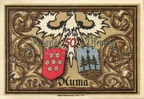 Német Birodalom/Weimari Köztársaság/Auma 1921. 50Pf(6x) összesen:6klf db, teljes sor T:I