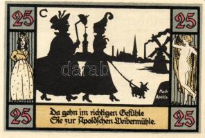 Német Birodalom/Weimari Köztársaság/Apolda 1921. 25Pf(6x) összesen:6klf db, teljes sor T:I