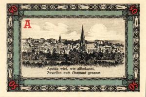 Német Birodalom/Weimari Köztársaság/Apolda 1921. 50Pf(6x) összesen:6klf db, teljes sor T:I