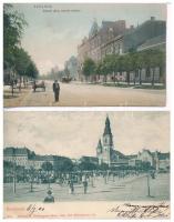16 db RÉGI magyar városképes lap / 16 pre-1945 Hungarian town-view postcards