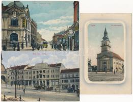 13 db RÉGI magyar városképes lap / 13 pre-1945 Hungarian town-view postcards