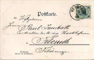 1900 Jagers-Rast / Hunter's rest, dog, rifles. Purger & Co. Photochromiekarte 434. (EK)