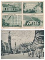 9 db RÉGI magyar városképes lap / 9 pre-1945 Hungarian town-view postcards
