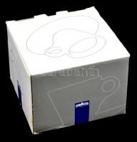 Lavazza üveg mokkás csésze, 2 db üveg csészealjjal, 2 db mokkás kanállal, eredeti dobozában