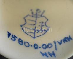 Herendi porcelán rózsamintás gyűszű, kézzel festett, jelzett, hibátlan, m: 2 cm