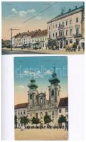 7 db RÉGI magyar városképes lap / 7 pre-1945 Hungarian town-view postcards