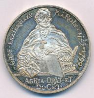 Lebó Ferenc (1960-) 1990. "MÉE Eger / Gróf Eszterházy Károly" Ag emlékérem tokban (36,46g/...