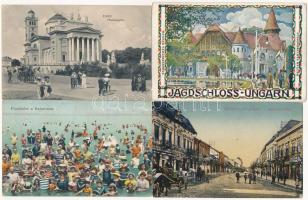 7 db RÉGI magyar városképes lap / 7 pre-1945 Hungarian town-view postcards