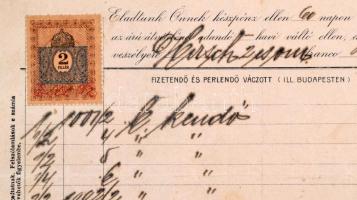 cca 1880-1900 Vegyes okmány tétel, közte sok díszes fejléces számla, okmánybélyeggel