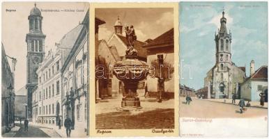 Sopron - 8 db RÉGI képeslap / 8 pre-1945 postcards