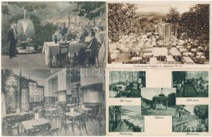 50 db RÉGI történelmi magyar városképes lap: éttermek, vendéglők / 50 pre-1945 historical Hungarian town-view postcards: restaurants, inns