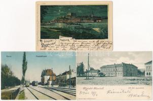 7 db RÉGI felvidéki városképes lap / 7 pre-1945 Slovakian (Upper Hungary) town-view postcards