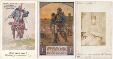 9 db RÉGI katonai motívum képeslapok és fotók / 9 pre-1945 military motive postcards and photos