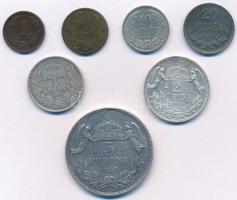 1894-1916. 1f-20f (4xklf) + 1894KB 1K Ag "Ferenc József" + 1907KB 5K Ag "Ferenc Józse...