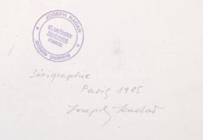 1985 Joseph Kádár/Kádár József (L K'dar) (1936-2019): "Espacegraphique." Szitanyomat,...