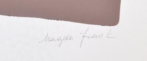 Frank Magda (1914-1997): Szoborterv. Monotípia, papír, jelzett, 49x34,5 cm