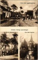 1940 Jobaháza (Sopron megye), Római katolikus templom, Ágostai hitvallású evangélikus népiskola, harang torony, Kohn Antal vegyeskereskedése